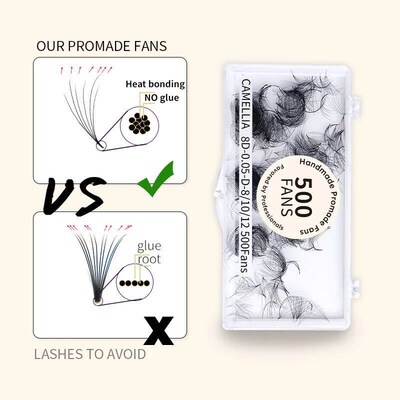 Blossom Camellia Premade Volume Lashes 500 Loose Promade Fan
