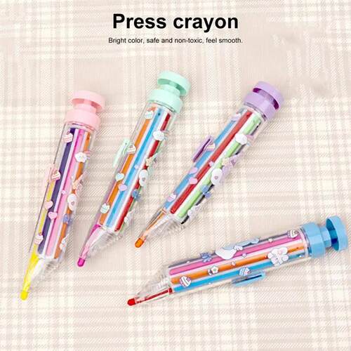 Drawing Pen Rotate Multi color Crayons Non dirty Hand Colori