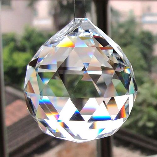 20/30/40/50mm Clear Crystal Ball Prism Sun Catcher Rainbow P