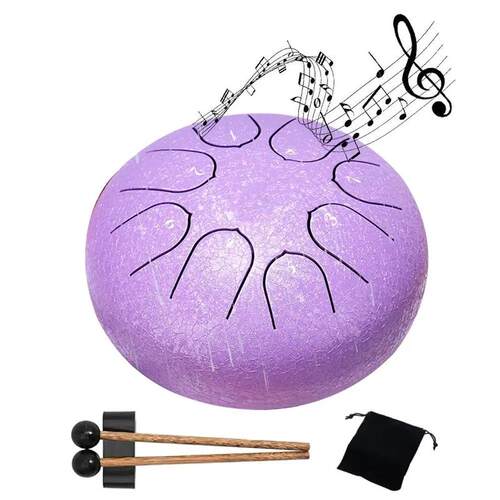 6 Tones Steel Tongue Drum Outdoors Rain Drum Instrument Ethe