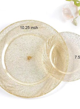 25 pcs disposable high quality clear plastic plates, perfect