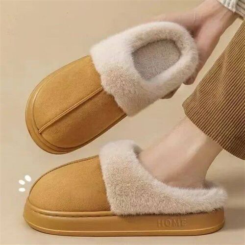 Fashion Women Fluffy Slippers for  Winter Indoor EVA Thick S
