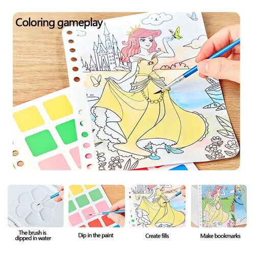 DIY Painting er Craft Toys Kid Art Girls Poking Princess Han