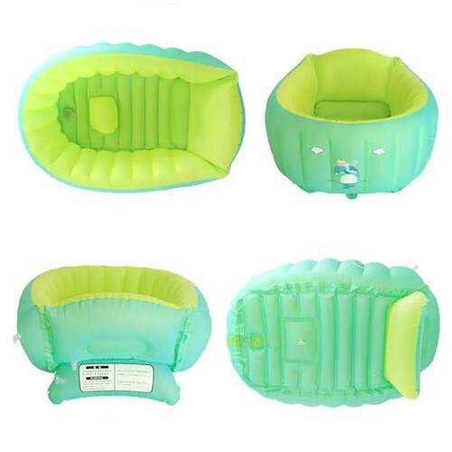 Inflatable Baby Bathtub Chair Cute Bear Infant Bathing Seat