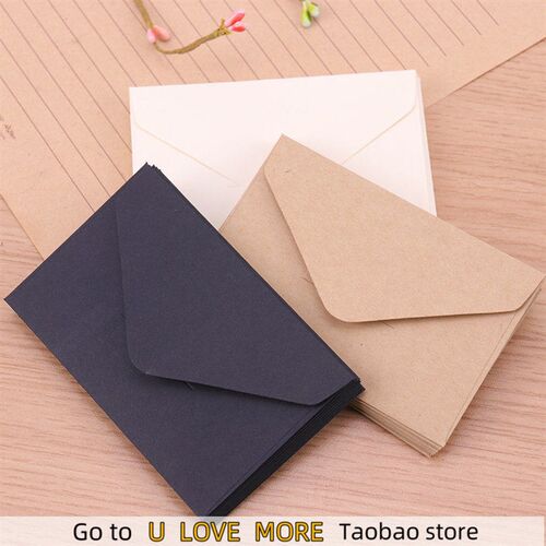 20PCS Classical White Black Kraft Blank Mini Paper Window En