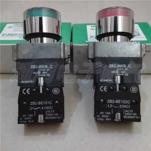 。带灯按钮开关 ZB2-BWB..C ZB2位-BE101C 自复 ZB2-BE102C钻孔22