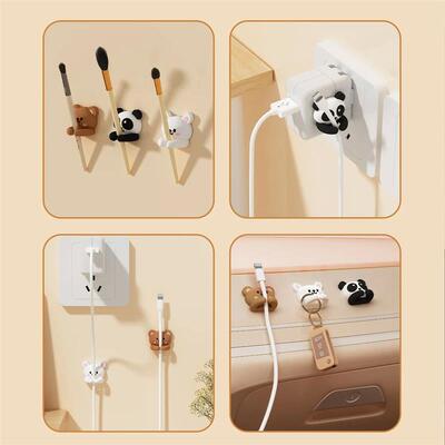 Cute Desktop Cable Managers Self-Adhesive Wire Cord Manageme