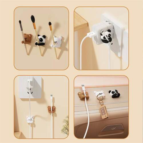 Cute Desktop Cable Managers Self-Adhesive Wire Cord Manageme