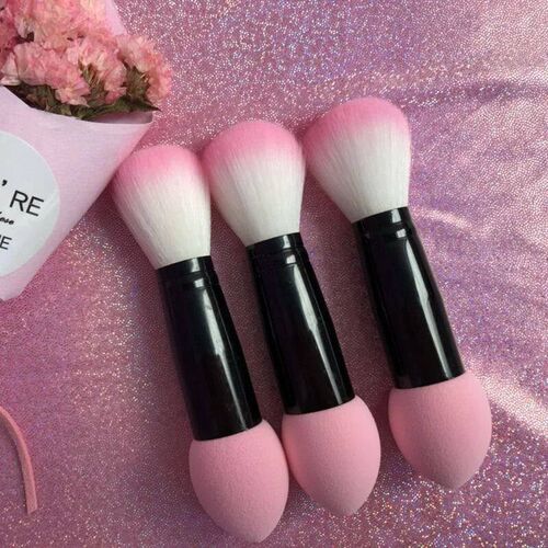 Double head brush powder blusher powder brush sponge foundat