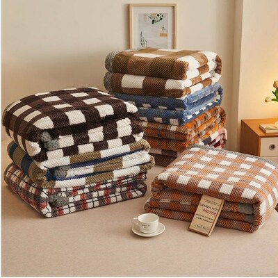 Knit Blanket Throw Soft Chenille Yarn Knitted Blanket Machin