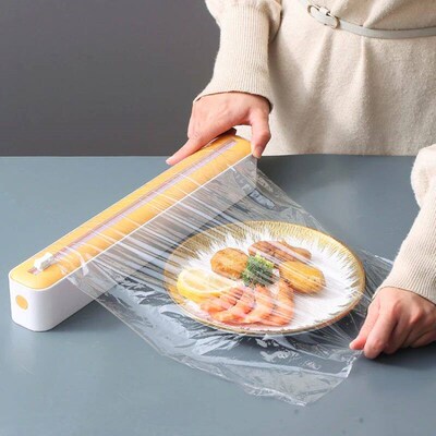 New Plastic Wrap Dispenser Cling Film Dispenser Cutter Saran