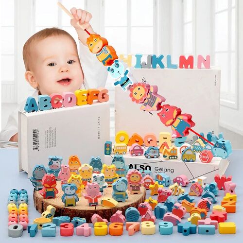 DIY Wooden Toys Baby Kids Color and Shape Learning Early Edu