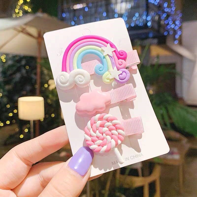 Spring story simple new fantasy rainbow candy set duck bill图片