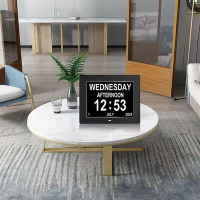 7 Inch Digital Calendar Alarm Clock with 4 Alarm Options 10