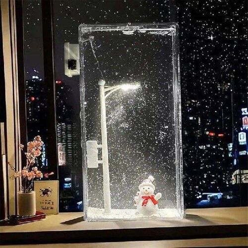 Light-up Snowman Light Handmade Desktop LED Snowman Night