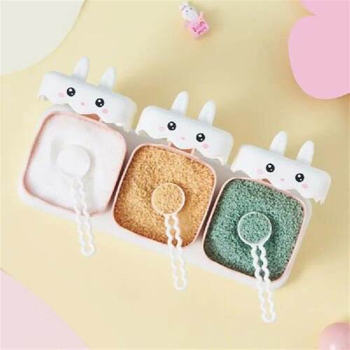 Cartoon Animal Seasoning Box Plastic Dustproof and