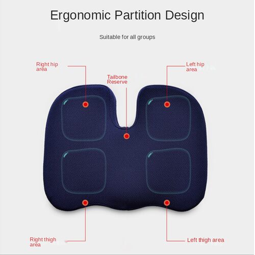 Orthopedic Memory Foam Seat Back Cushion Set Waist Support
