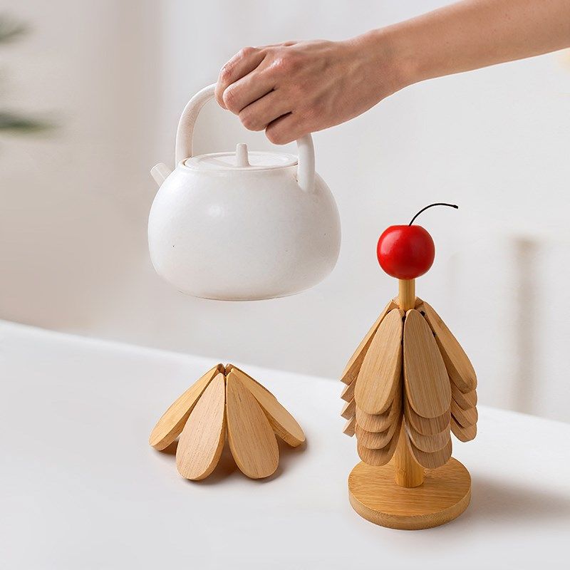 贝汉美餐桌隔热垫折叠杯垫实木耐高温防烫垫餐边柜高级感装饰摆件,家居饰品,装饰摆件,淘宝优惠券,粉丝福利购,淘宝优惠卷