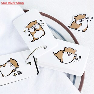 Mohamm Cute Animal Otter Masking Stickers Scrapbooking Diary