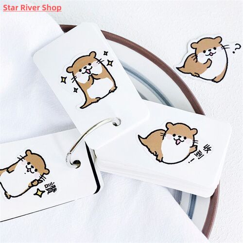 Mohamm Cute Animal Otter Masking Stickers Scrapbooking Diary