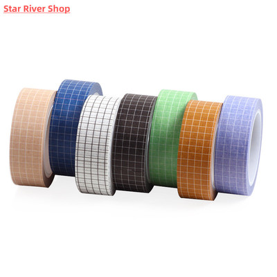 15mm*10m Simple Basic Solid Color Grid Washi Tape DIY Scrapb