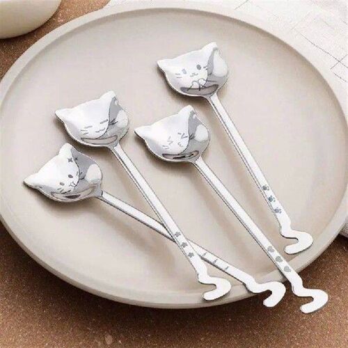 Cute Cat Coffee Spoon 304 Stainless Steel Cat Spoon