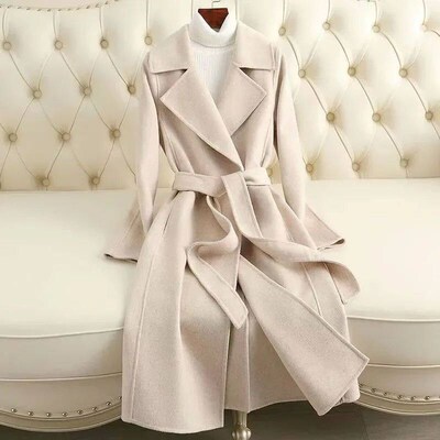 Fashionable Double-sided Woolen Coat For Women Slim Fit