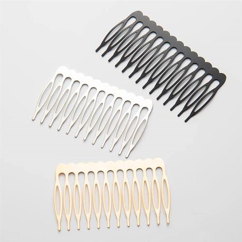10pcs 5 8 10 12 14 16 18 Teeth Metal Hair Comb Brass For Cli