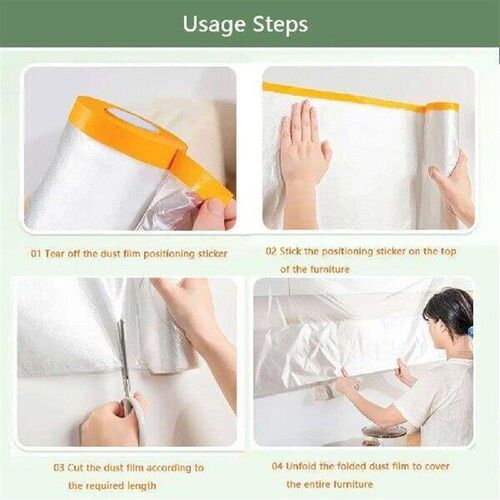 20M Plastic Furniture Protection Masking Film Transparent