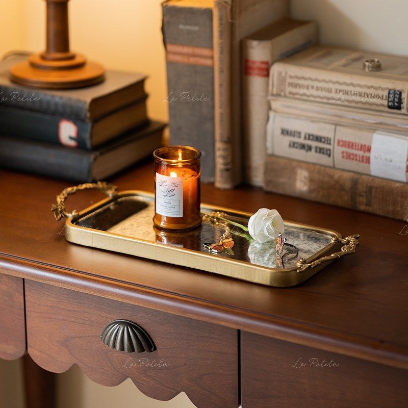 悦澜居复古托盘摆件家用香薰水果客厅茶几装饰托盘咖啡厅中古餐盘,家居饰品,香薰托盘,淘宝优惠券,粉丝福利购,淘宝优惠卷