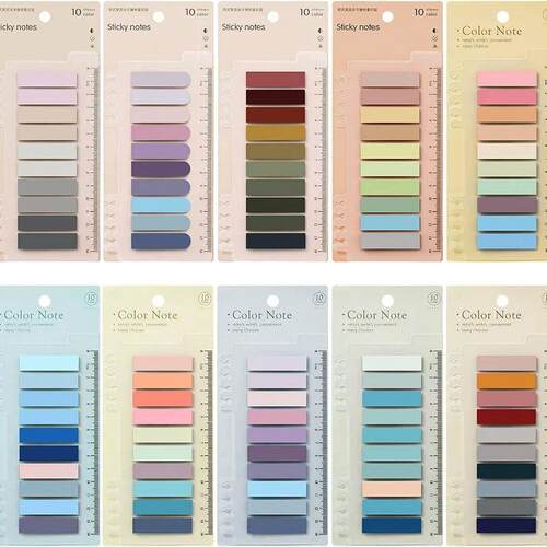 200 Sheets Transparent Sticky Notes Self-Adhesive BookMarker