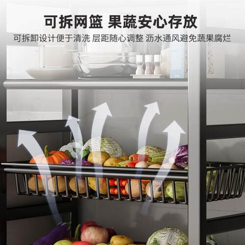 Home Closet Organizer Storage Shelf for Kitchen Rack