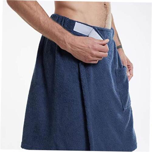 Men's soft towel comfortable bath wearable bathrobe男士