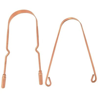 1PCS Pure Copper Tongue Scraper Oral Cleaner Brush Fresh Cle