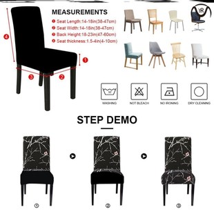 Spandex Elastic Printing Dining Chair cover Anti-dirty Kitch