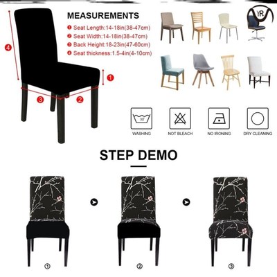 Spandex Elastic Printing Dining Chair cover Anti-dirty Kitch