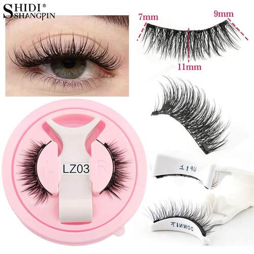 1 Pair Reusable Magnetic Eyelashes Set With Magnetic Tweezer