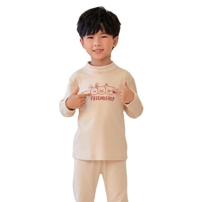 German velvet childrens thermal underwear set autumn and wi