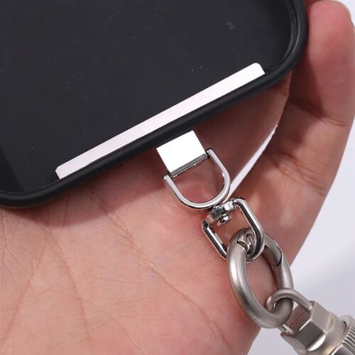 4/2/1PCS Stainless Steel Phone Lanyard Patch 360 Rotatable