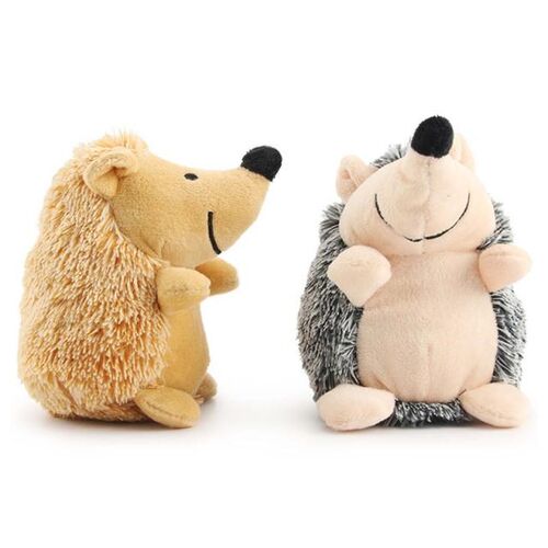 Cute Cartoon Hedgehog Shape Dog Chew Molar Toy Gnawing Sound