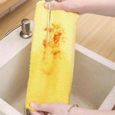 Oil-Resistant Dishcloth Made of Pure Wood Fiber, No Oil Stic