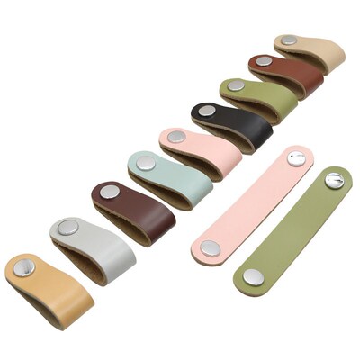 1/6/10PCS 96mm Wardrobe Soft Leather Dresser Handles Drawer