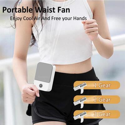 Portable Waist Fan Hanging Neck Fan USB Rechargeable Portabl