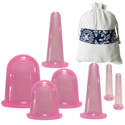 2 4 7Pcs/Set Silicone Anti Cellulite Cup Vacuum Massage suct