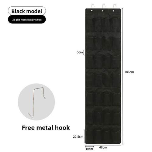 Over The Door Shoe Rack with 24 Large Mesh Pockets Hanging S