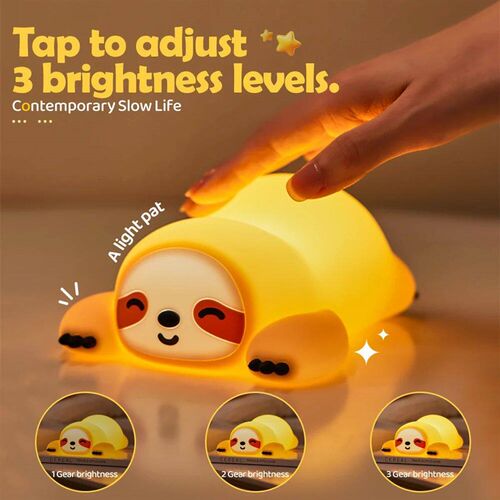 Cute Silicone Squishy Night Lamp Fox Rabbit Dimmable Nursery