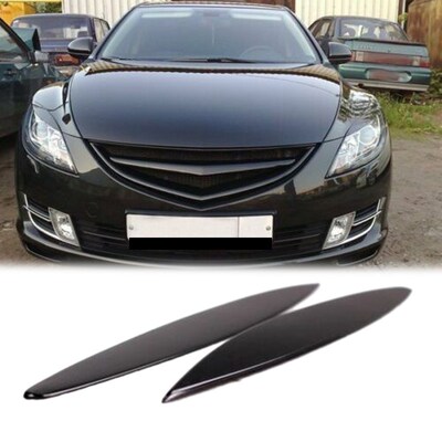 2Pcs Car Eyelids Eyebrows Headlights Covers Eyelash for Mazd