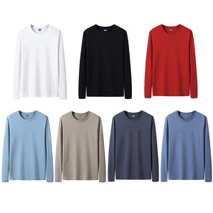 Free Ship T-Shirts Men Women Cotton Plain Tees Long Sleeve S