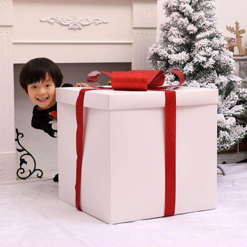 Christmas gifts wrapping presents white gift wrap gift box