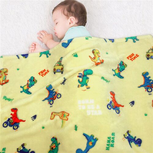 Dinosaur Flannel Blanket Comfortable Sleep Cover for KidsBoy